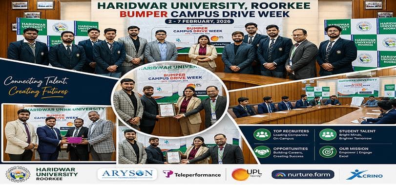 Campus Placement Drive at Haridwar University with VS Career Route